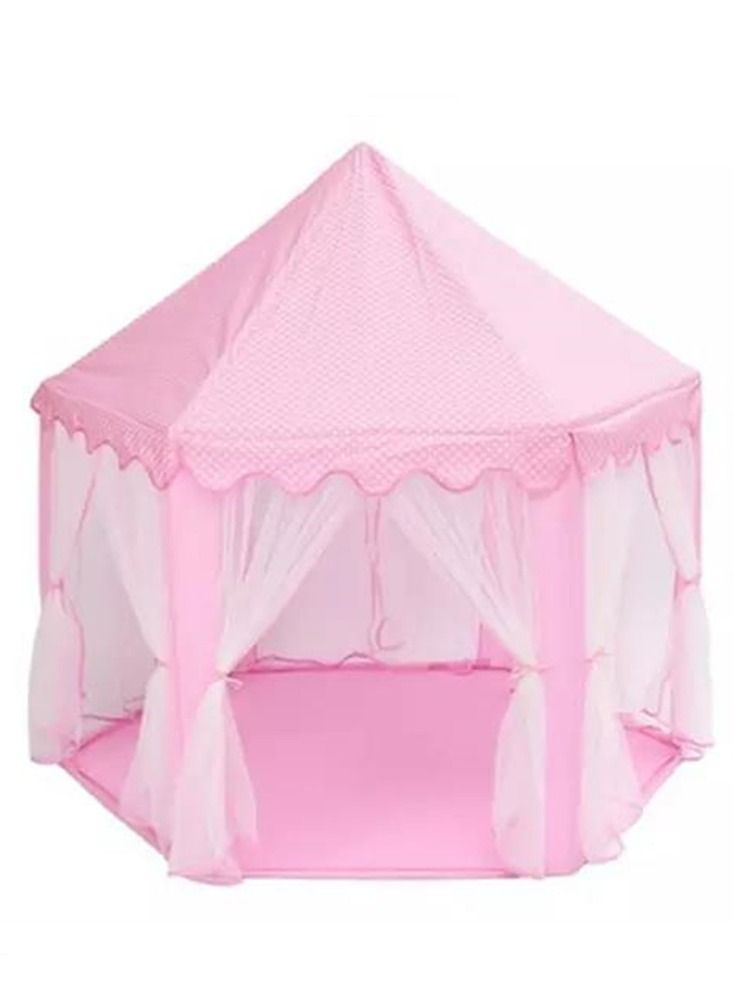 BLOOMING TIME Folding Princess Castle Tent Kids Children Funny Play Fairy House Indoor Fabric Play Tent with Carrying Bag(No Light)