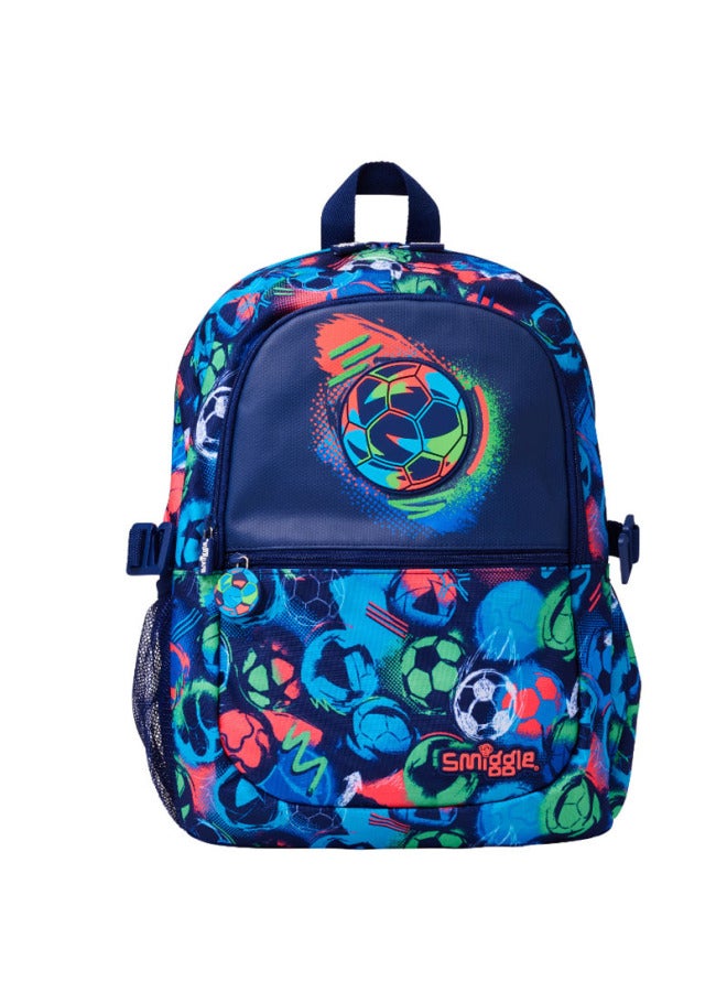 Australia Smiggle Schoolbag Student Schoolbag Primary And Secondary School Student Backpack Outdoor Leisure Bag Backpack-Color:Blue Fireball Large Schoolbag (42*30cm)  - Image 1