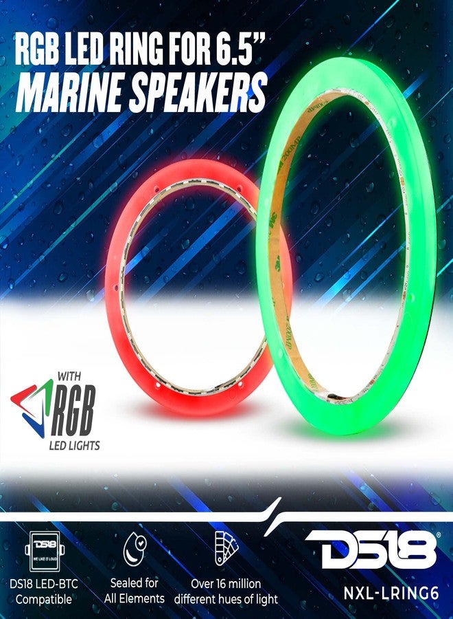 DS18 NXL-LRING6 RGB LED Mounting Ring for Speakers 6.5" Waterproof - Works with RGB Module (LED-BTC) or Wire to One Color Without Module - Great for Car Audio, Marine Audio, Pro Audio and All Elements - Image 2