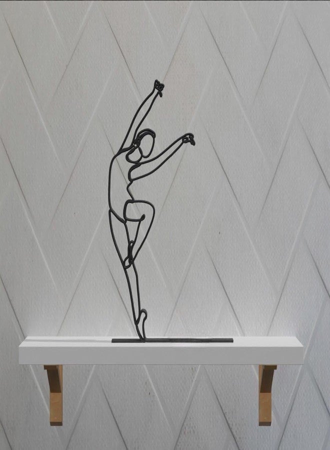 EROTNGO Modern Ballet Dancing Girl Art | Minimalist Shelf and Desk Sculpture | Unique Gift Figurine | Stylish Décor for Women - Image 3