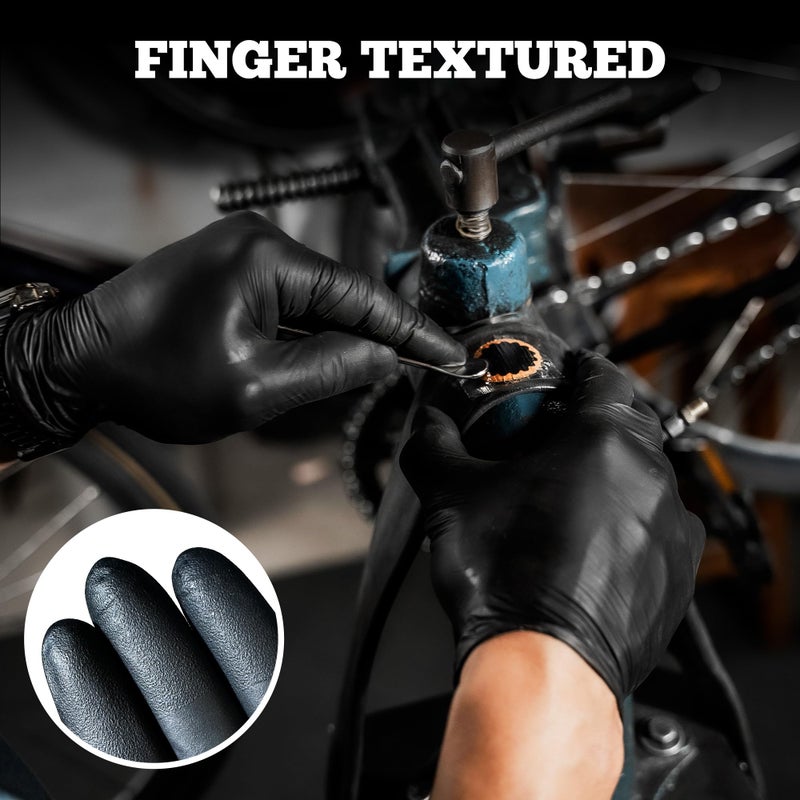 TitanFlex Disposable Nitrile Exam Gloves, 6-mil, Black, XL 100-ct Box, Heavy Duty, for Cooking, Mechanics, Latex Free, Food Safe Rubber for Food Prep - Image 3