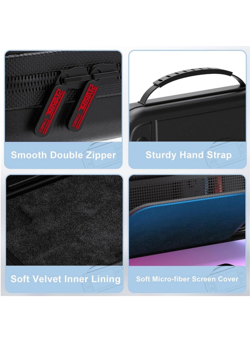 Aookay Carrying Case for Nintendo Switch 2(2025), Protective Hard Shell Portable Travel Case Pouch for Switch 2, with 10 Card Slots and Pockets for Console & Accessories - Image 5