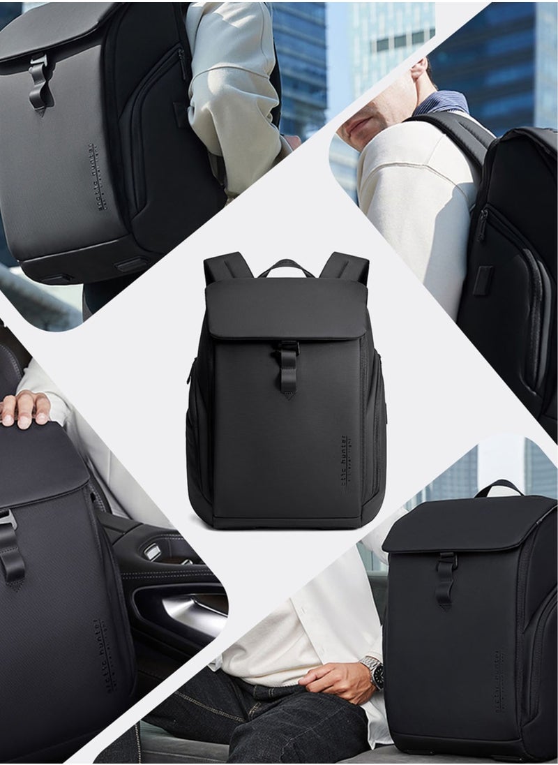ARCTIC HUNTER Business Travel Backpack, Water Resistant Durable Office College School Student Bag for Men, Black  - Image 2