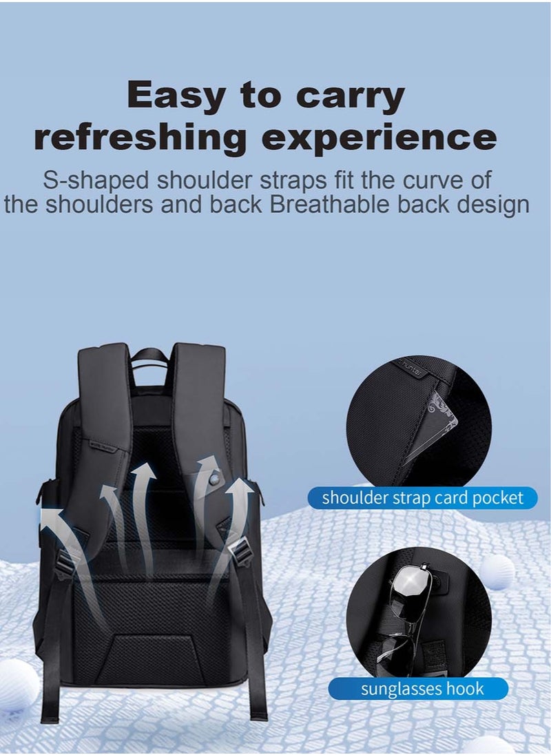 ARCTIC HUNTER - Business Travel Backpack, Water Resistant Durable Office College School Student Bag for Men, Black - Image 1