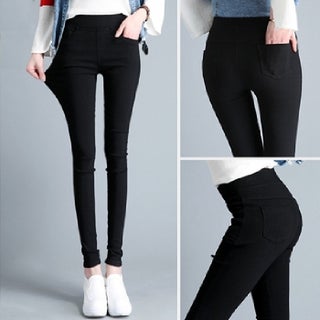 Slim Fit Pencil Pants Four Pockets Spring Autumn Black (front and back pockets) - pzsku/Z8B955716BCDA9D175C62Z/45/1746185357/7479de26-3117-4132-92b8-abf5c4b9e0e6