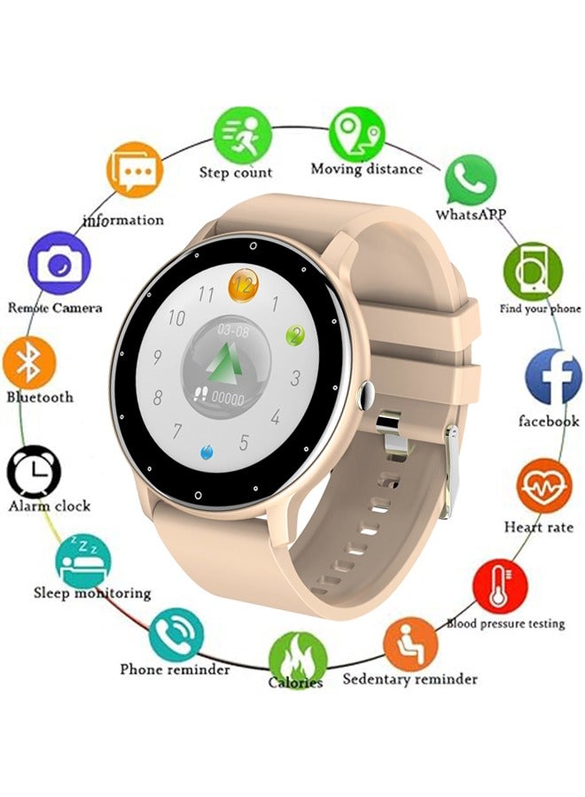 RollsTimi  Smart Watch for Women Men,Bluetooth Tactical Smartwatch for Android and iPhone,IP67 Waterproof Outdoor Fitness Tracker with Heart Rate SpO2 Sleep Monitor,Yellow - Image 1