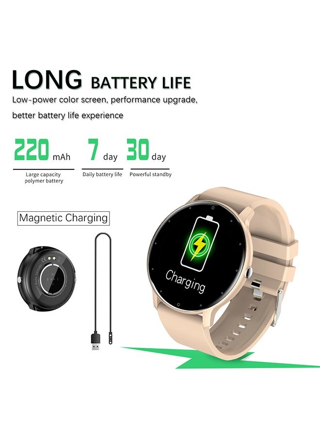 RollsTimi  Smart Watch for Women Men,Bluetooth Tactical Smartwatch for Android and iPhone,IP67 Waterproof Outdoor Fitness Tracker with Heart Rate SpO2 Sleep Monitor,Yellow - Image 2