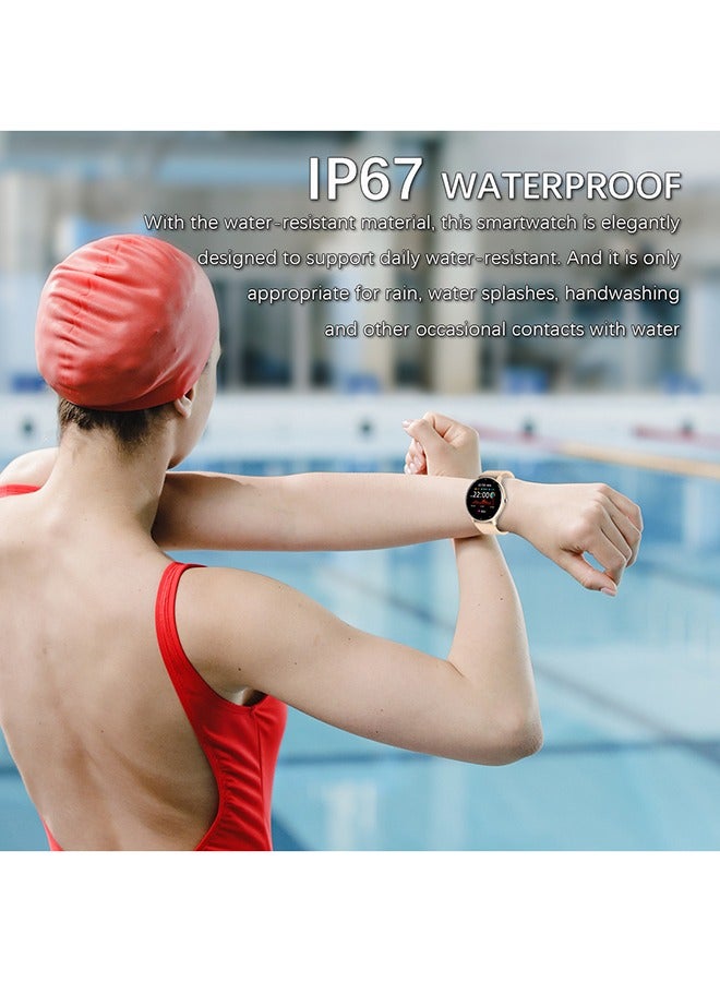 RollsTimi  Smart Watch for Women Men,Bluetooth Tactical Smartwatch for Android and iPhone,IP67 Waterproof Outdoor Fitness Tracker with Heart Rate SpO2 Sleep Monitor,Yellow - Image 3