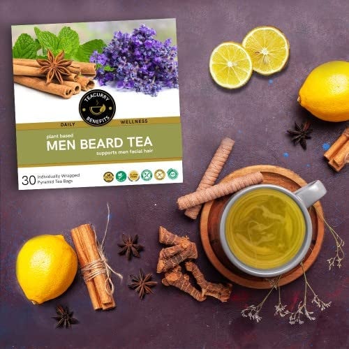 TEACURRY Beard Tea 2 Month Pack  200 Grams  Infuser  Helps with Hair Growth Shine Repair  Strength - Image 5
