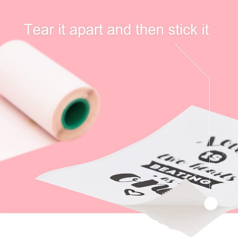 Peripage Mini Printer Paper Sticker, Self-Adhesive Thermal Paper colorless Sticky Paper for PeriPage A6 Printer, Waterproof, Oilproof, Scratchproof, BPA Box Pack, 3 Roll, 3.5m/roll - Image 3