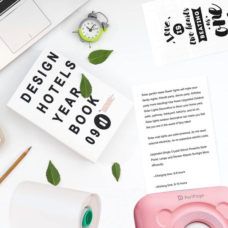 Peripage Mini Printer Paper Sticker, Self-Adhesive Thermal Paper colorless Sticky Paper for PeriPage A6 Printer, Waterproof, Oilproof, Scratchproof, BPA Box Pack, 3 Roll, 3.5m/roll - Image 2