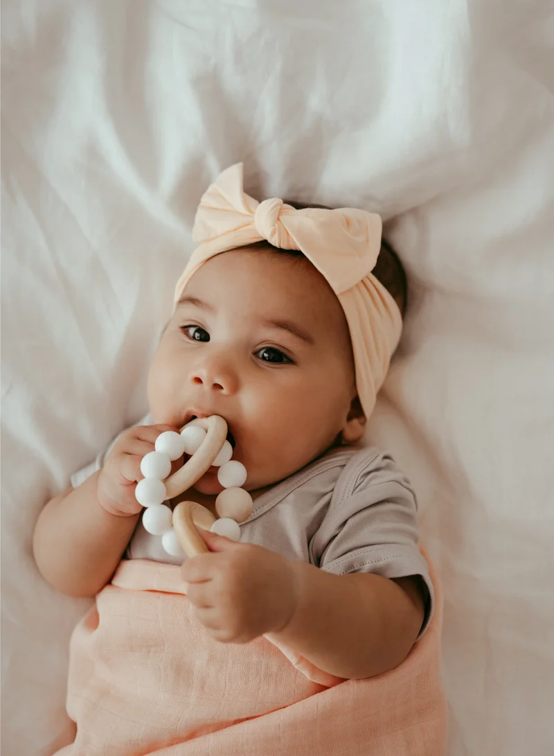 Anvi Baby Organic Knotted Headband Peach