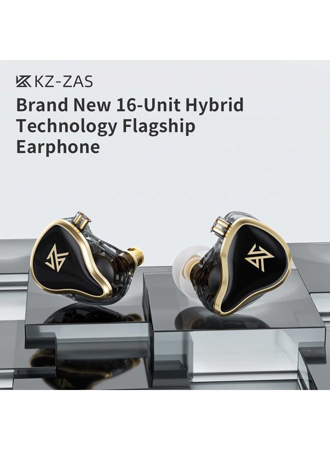 KZ ZAS in Ear Monitor Earphone 7BA+1DD 8 Unit Hybrid Technology IEM Headphones Noise Isolation, 8 Core Cable 3.5mm Jack Wired Earbuds (No Mic, White) - Image 2