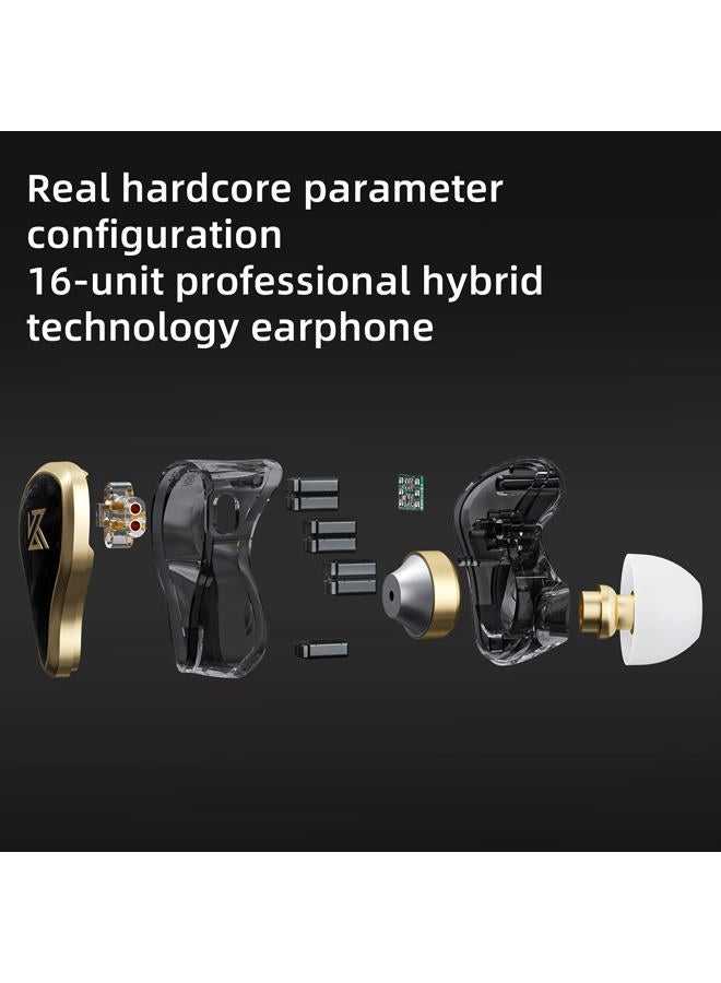 KZ ZAS in Ear Monitor Earphone 7BA+1DD 8 Unit Hybrid Technology IEM Headphones Noise Isolation, 8 Core Cable 3.5mm Jack Wired Earbuds (No Mic, White) - Image 4
