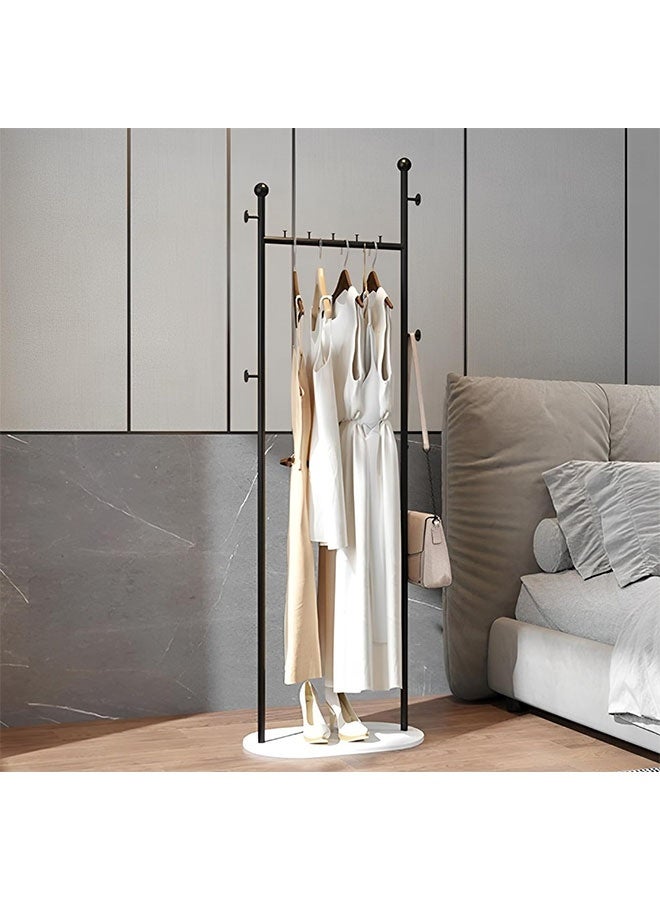 Sturdy Metal Coat Rack with Marble Base & 4 Hooks: Freestanding Coat Tree for Bedrooms & Entryways - Image 3