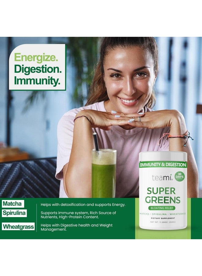 teami Teami Organic Super Greens Powder for Immunity & Digestion, Non-GMO Greens Superfood Powder to Support Energy, 16 superfood Ingredients, Sugar-Free Veggie Powder for Juice & Smoothie, 32 Servings - Image 5