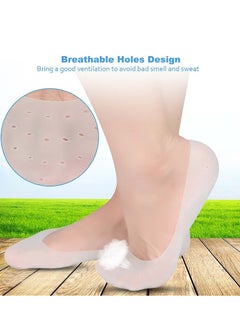 SYOSI Moisturizing Socks, Soft Silicone Gel Full Foot Socks, Full Length Silicone Moisturizing Socks, Foot Protector, for Dry Hard Blister Cracked Skin, Give You A Baby Smooth Skin (One Size)  - Image 2