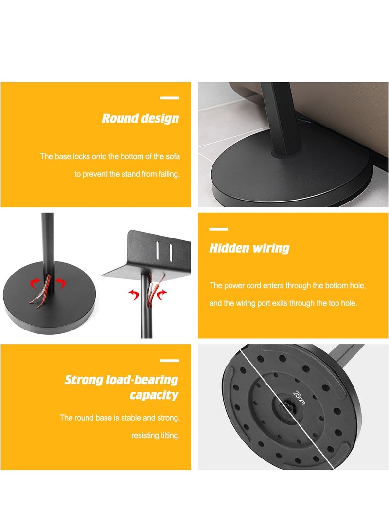 فلاشهوك زوج من حاملات السماعات - ارتفاع قابل للتعديل يمتد من 68 سم إلى 125 سم، حامل سماعات أرضي لـ JBL BAR1300X، BAR1000/BAR800، BAR9.1/STV500 - Image 3