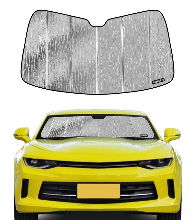 Pigenius Windshield Sun Shade for Chevrolet Camaro 20162024 Custom Fit Front Window Sunshade AstraGuard