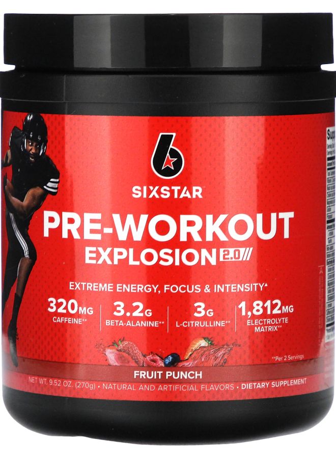 انفجار ما قبل التمرين 2.0 بنكهة فواكه 9.52 أونصة (270 جرام)