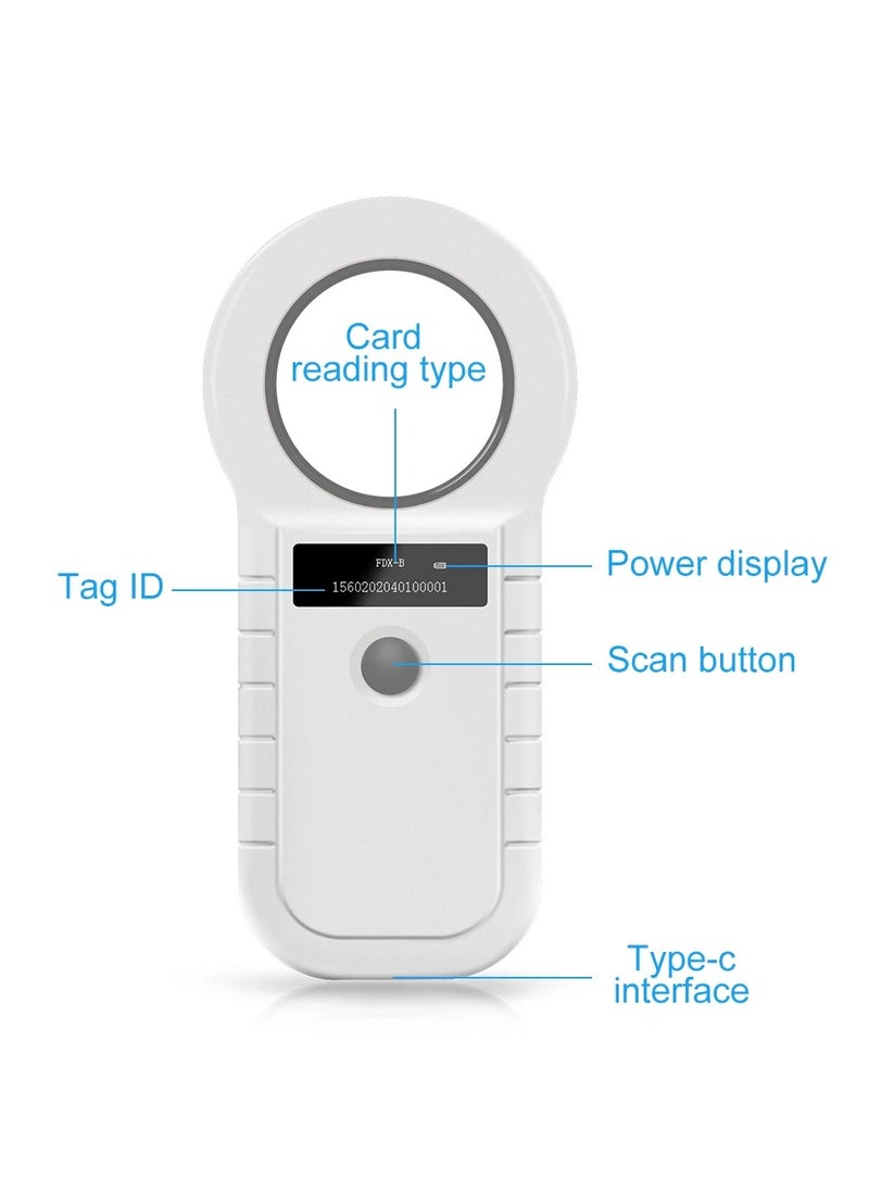 Generic 134.2KHz RFID Animal Reader - 15 Digits 125KHz Pet ID Scanner for EMID FDX-B ISO 11784/85 Microchip Tag Registration for Cow, Fish, Dog  - Image 4