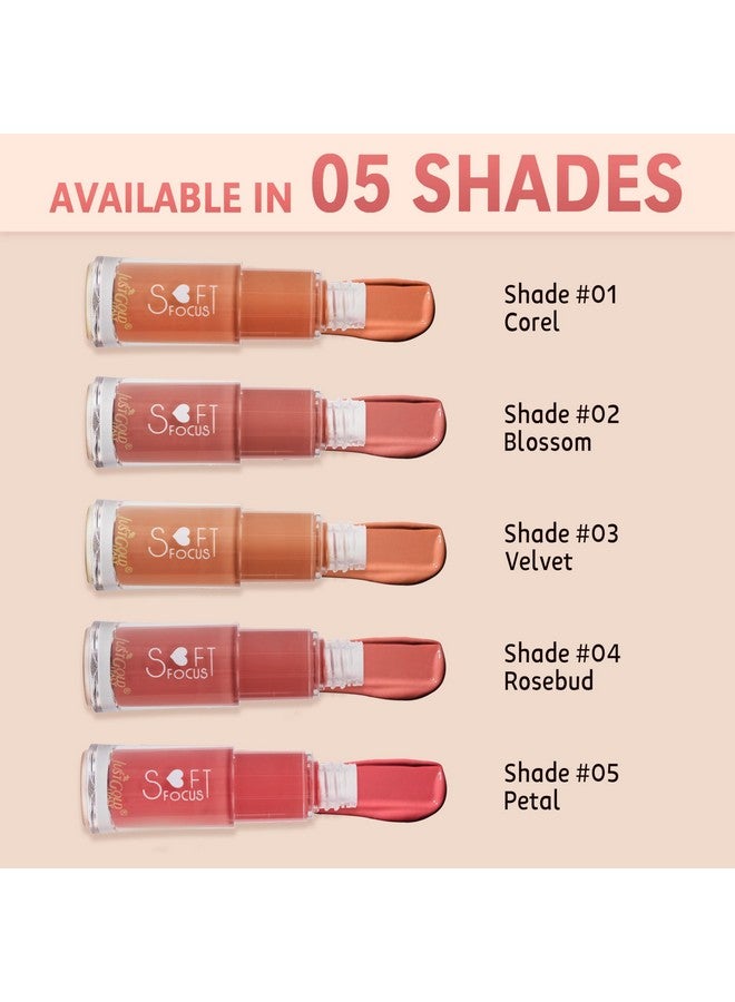 JUST GOLD Justgold Soft Focus Liquid Blush with Dewy & Radiant Finish, Highly Pigmented Formula, Lightweight, Long-lasting, Buildable and Blendable for All Skin Types (Petal - 05, 5 ML) - Image 5