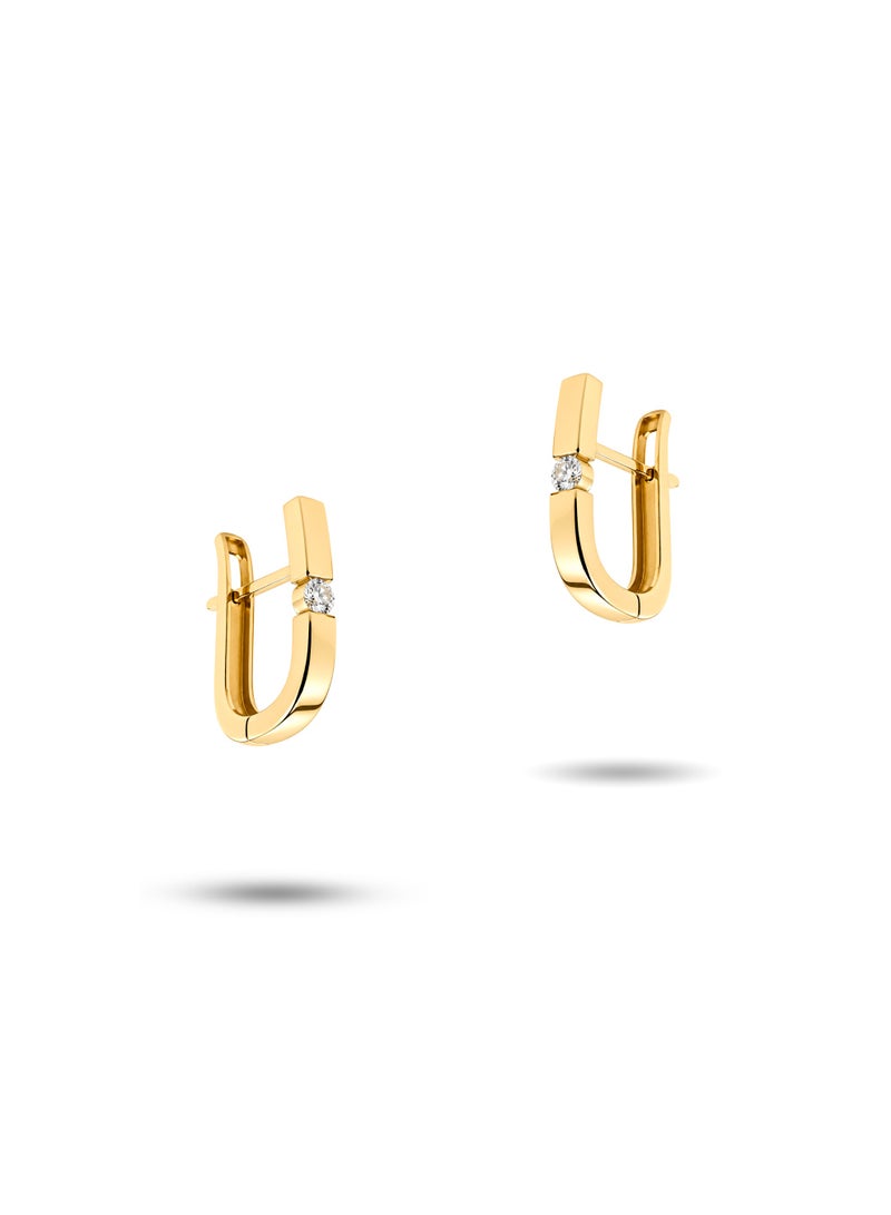 18K Pure Gold Women’s Earrings – Elegant Lightweight - 2.68 Gram