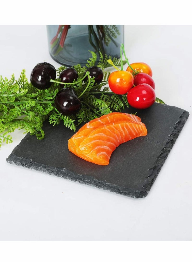SYOSI 6-Pcs Artificial Simulation Salmon Fillet Model, Creative Fake Realistic Sashimi Ornament, Food Toys Suitable for Home Party Kitchen Japanese Restaurant Photography Decoration Props - Image 3