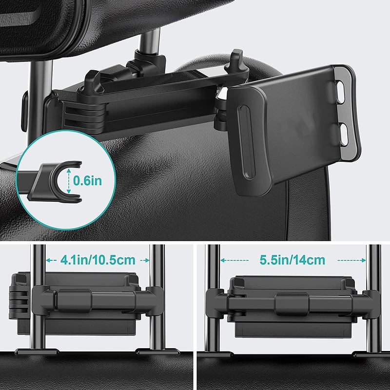 Shahn Extendable Arm Headrest Mount Tablet/Mobile Holder Car Rear Seat Mobile Phones and Tablets Upto 10.5 inch Diagonal Screen Size. - Image 3