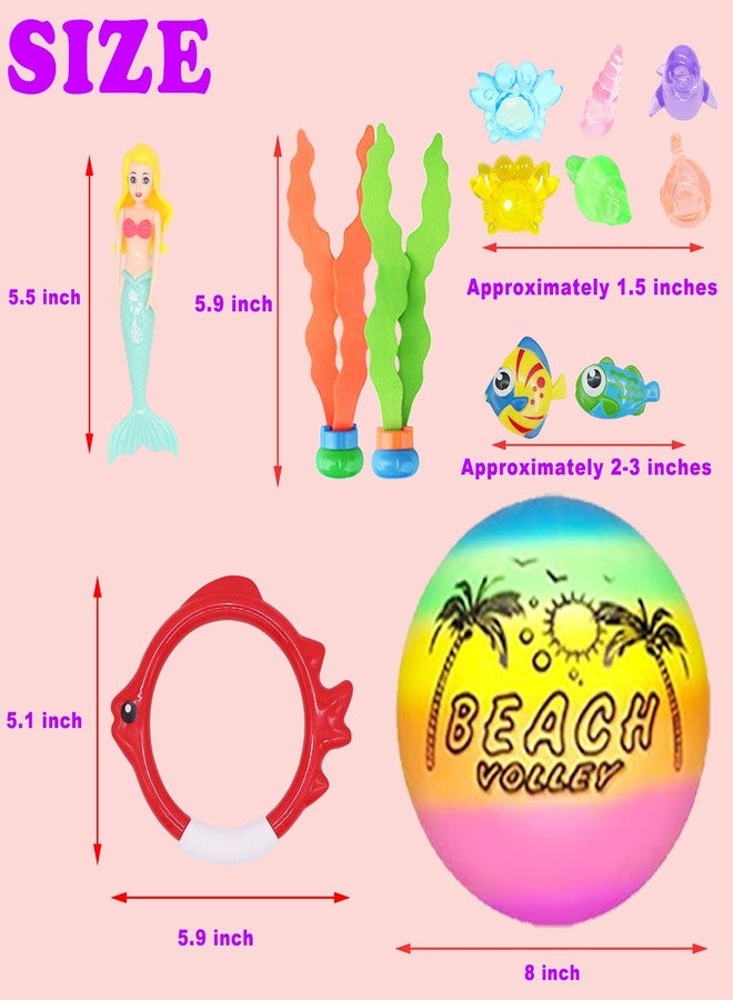 JOINBO 18 Pcs Diving Pool Toys for Kids Ages 3-12 Set with Storage Bag,Pool Games Summer Swim Water Sinking Mermaid Toys - Image 5
