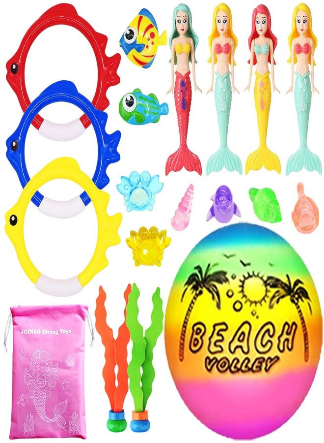 JOINBO 18 Pcs Diving Pool Toys for Kids Ages 3-12 Set with Storage Bag,Pool Games Summer Swim Water Sinking Mermaid Toys - Image 2
