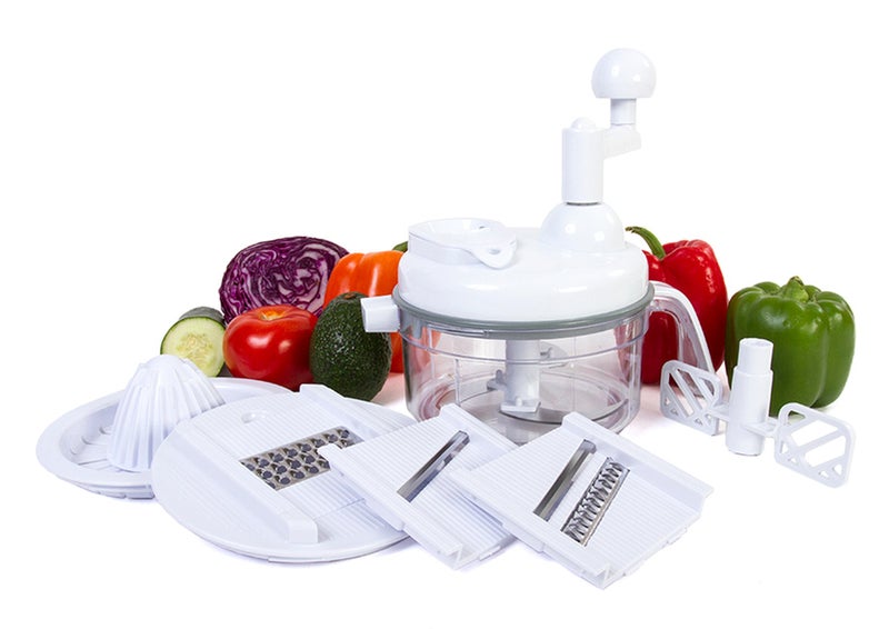 Ultra Chef Express Ultra Chef Express Food Chopper - 7 in 1 Chopper, Mixer, Blender, Whipper, Slicer, Shredder, Julienne and Juicer  - Image 1