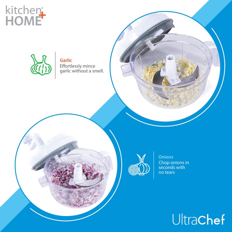 Ultra Chef Express Ultra Chef Express Food Chopper - 7 in 1 Chopper, Mixer, Blender, Whipper, Slicer, Shredder, Julienne and Juicer  - Image 3