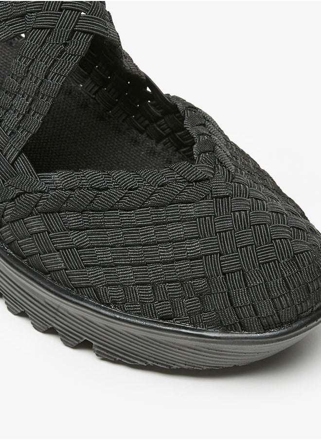 Flora Bella By Shoexpress - Women's Textured Slip-On Shoes with Wedge Heels - Image 1