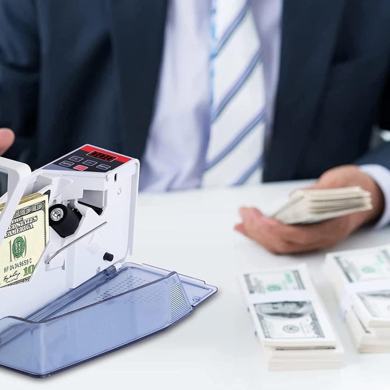 BRONTIX Portable Money Counting Machine Mini | LED Display Note Counting Machine Cash Counter Machine Mini with UV/WM Detection, Auto Shut-Off Currency Counting Machine for Home (Portable Bundle) - Image 5