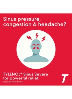 TYLENOL Sinus Severe Daytime Caplets for Pain & Congestion Relief, 50 Travel Packs of 2 ct  - Image 4