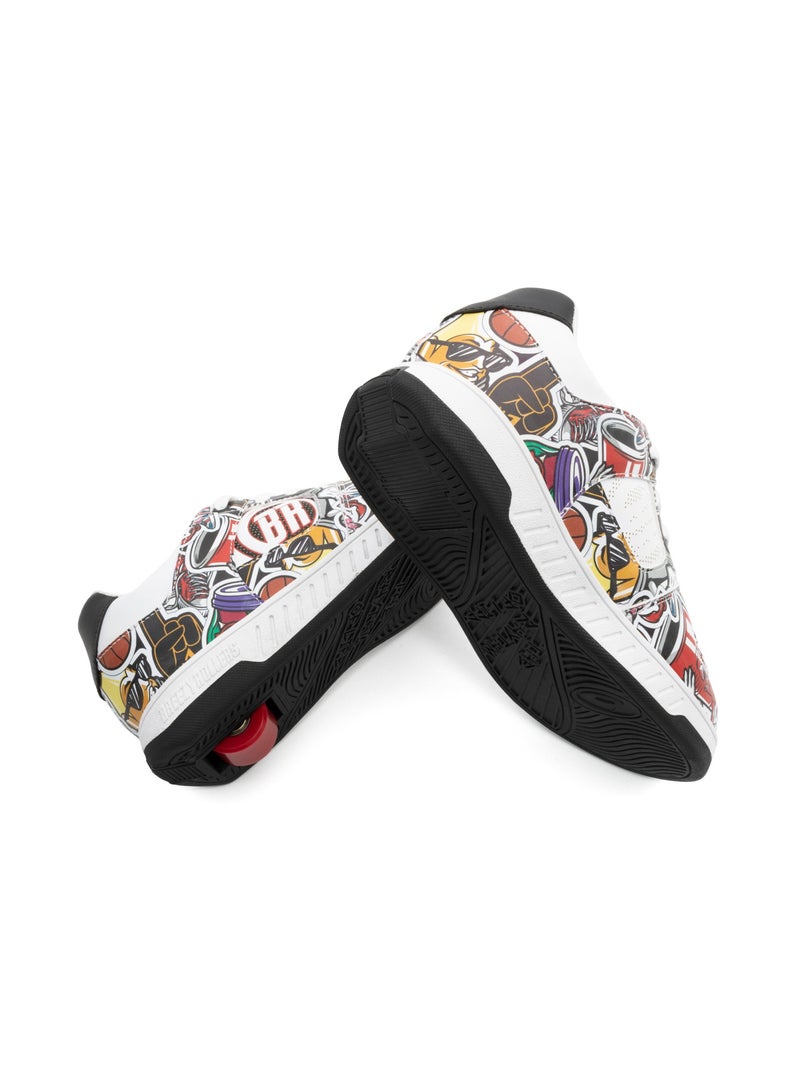 بريزيرولرز أحذية BREEZY ROLLERS بعجلات للأطفال، أحذية رياضية للتزلج على الجليد للأطفال، من أحذية الشوارع للأطفال إلى أحذية التزلج على الجليد في ثوانٍ قليلة، نظام النقر الحاصل على براءة اختراع، مدربون بعجلات للفتيات والفتيان - Image 5