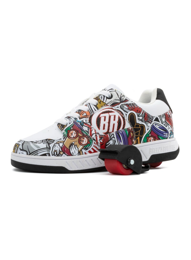 بريزيرولرز أحذية BREEZY ROLLERS بعجلات للأطفال، أحذية رياضية للتزلج على الجليد للأطفال، من أحذية الشوارع للأطفال إلى أحذية التزلج على الجليد في ثوانٍ قليلة، نظام النقر الحاصل على براءة اختراع، مدربون بعجلات للفتيات والفتيان - Image 3