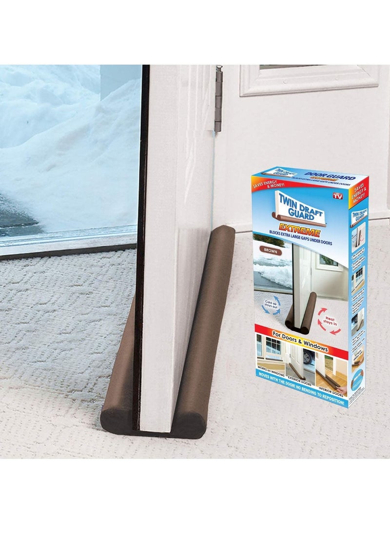 Twin Draft Guard Draft Door Stopper 36 Inches, Draft Guard for Interior Door, Heavy Duty Door Sweep, Sound Proof Reduce Noise Keeping Warm in and Cold Out, Thicker Door Draft - Image 1