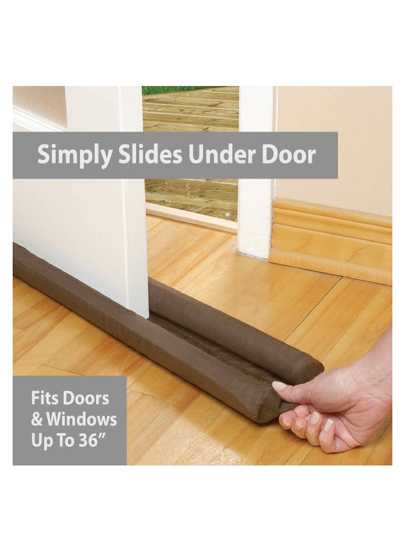Twin Draft Guard Draft Door Stopper 36 Inches, Draft Guard for Interior Door, Heavy Duty Door Sweep, Sound Proof Reduce Noise Keeping Warm in and Cold Out, Thicker Door Draft - Image 3