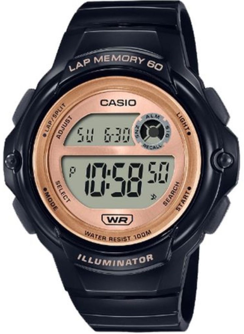 CASIO Water Resistant Digital Resin Band Watch For women LWS-1200H-1AVDF - Image 3