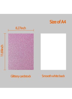 Oasisgalore Glitter Cardstock Paper, 40 Sheets 20 Colors, Premium A4 Construction Colored Paper, 250 Gsm.  - Image 2