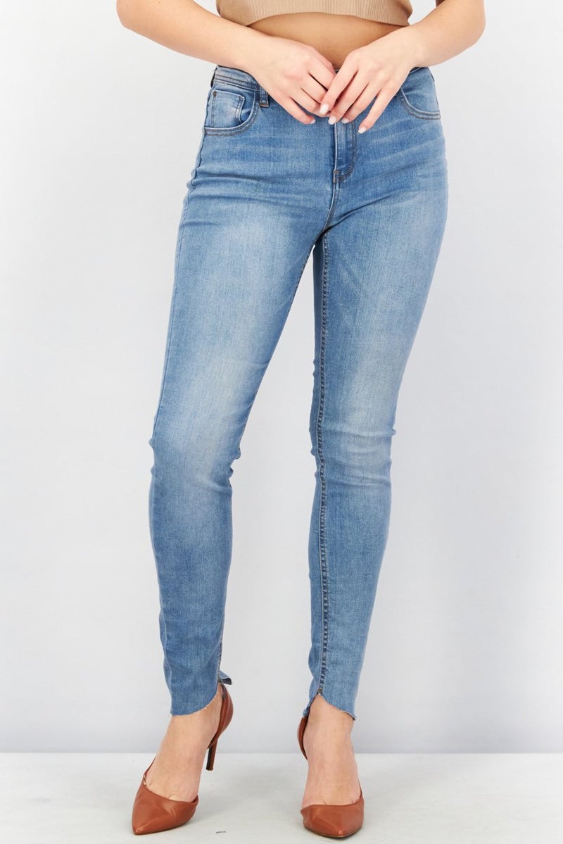 Reserved Women Slim Fit Solid Denim Jeans, Blue - Image 1