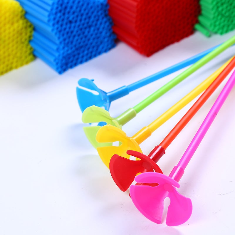 Balloon pole balloon holder dry balloon decoration 30cm40cm round latex pole aluminum film pole wholesale pole 40cm new material latex support rod