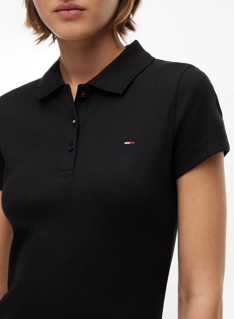 TOMMY JEANS Bodycon Mini Polo Dress - Image 3