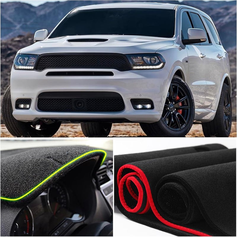 KEEGTBOX غطاء لوحة القيادة الداخلية وسادة واقية متوافق مع دودج دورانجو SXT وLimited وGT وR/T وCitadel SUV 2011-2020 غطاء لوحة القيادة وسادة واقية من السجاد - Image 4