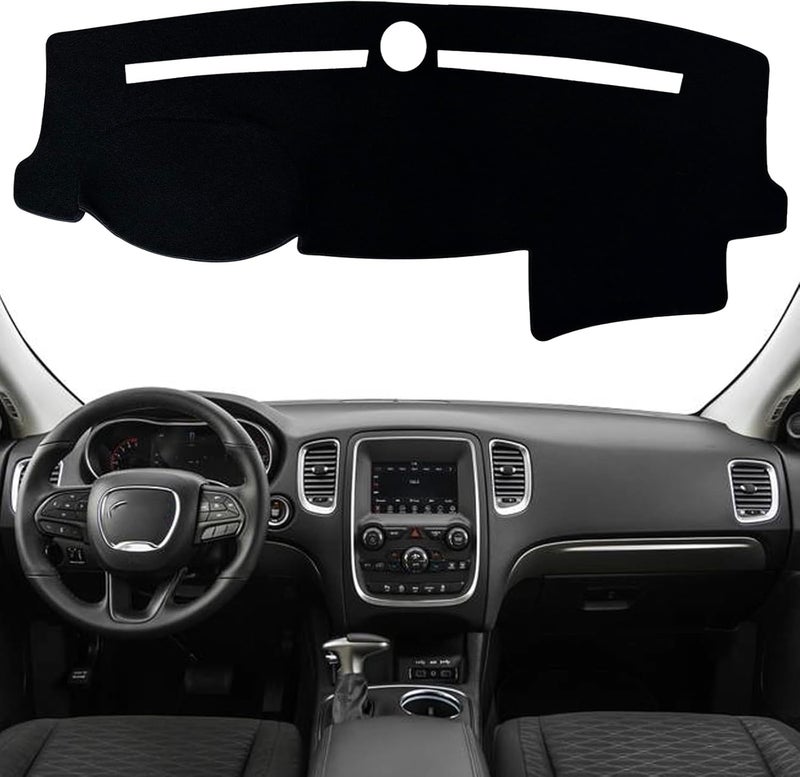 KEEGTBOX غطاء لوحة القيادة الداخلية وسادة واقية متوافق مع دودج دورانجو SXT وLimited وGT وR/T وCitadel SUV 2011-2020 غطاء لوحة القيادة وسادة واقية من السجاد - Image 1