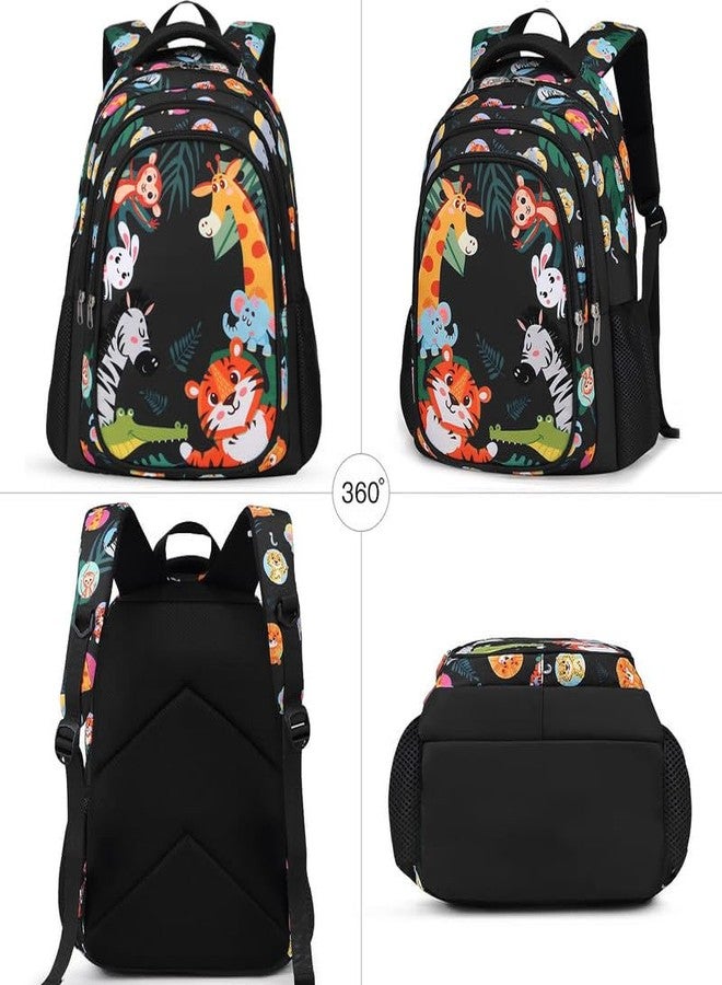 فرانتك حقيبة ظهر مدرسية مقاومة للماء من البوليستر سعة 26 لترًا مع 4 جيوب وحقيبة أقلام/أدوات مكتبية، حقيبة مدرسية من الصف الأول إلى الثامن، حقيبة ظهر يومية، حقيبة نزهة للأولاد والبنات في المدرسة (RR_Full_Blue_Jurassic_24_A) - Image 2