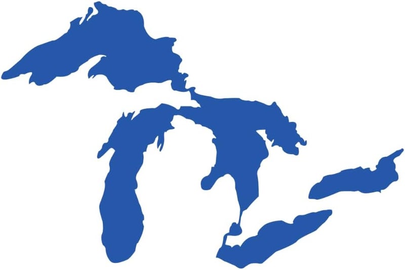 Nudge Printing Great Lakes Sticker Michigan Car Decal Premium Heavy-Duty Waterproof Vinyl for Bumpers, Windows, Laptops, Water Bottles or Coolers (Blue, 4.75" Wide) - Image 1