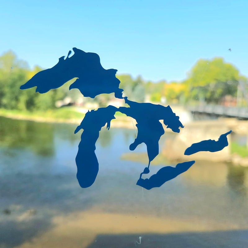 Nudge Printing Great Lakes Sticker Michigan Car Decal Premium Heavy-Duty Waterproof Vinyl for Bumpers, Windows, Laptops, Water Bottles or Coolers (Blue, 4.75" Wide) - Image 2